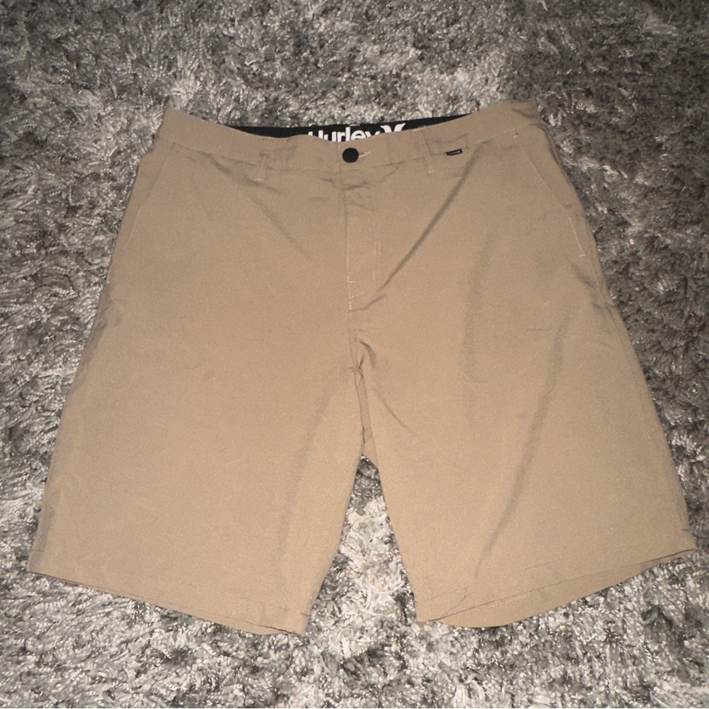 Hurley Men's Khaki Flat Front Shorts